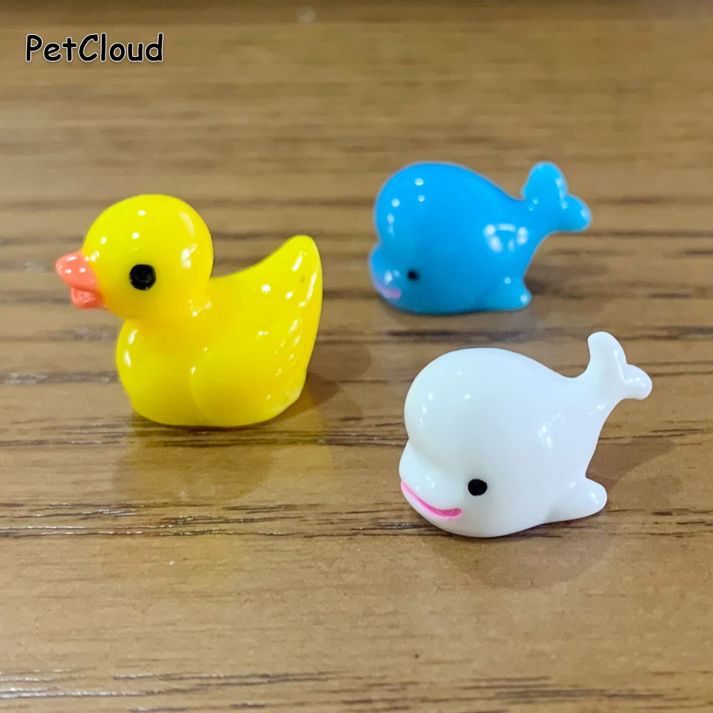5pcs Fish Tank Ornament Ducks  - огляд і ціна Aquarium Fish Dolphin